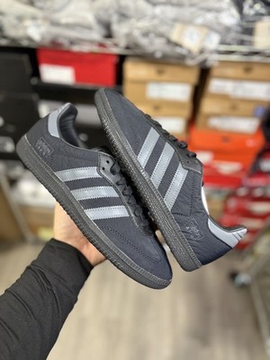 Size 7 - adidas Originals Samba OG Mens Carbon Black/Reflective Black - IE9133