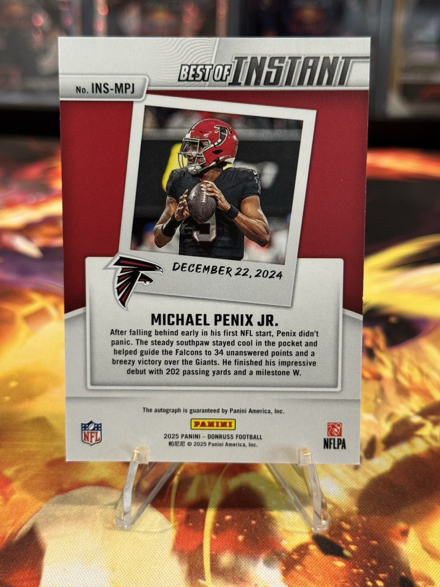 Michael Penix Jr 2025 Panini Donruss Best Of Instant Auto /99