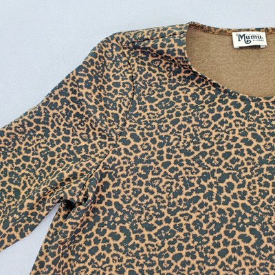 Show Me Your Mumu Mini Dress Womens XL Leopard Long Sleeve A Line Tunic Flowing