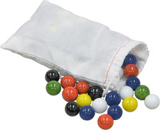 Marbles for Chinese Checkers, 60 Pc, 10 Each of 6 Colors - Made in USA.