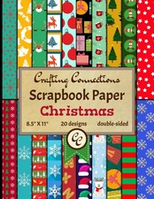 Christmas Scrapbook Paper 8.5 X 11 Double Sided: Christmas Theme Collection - Co