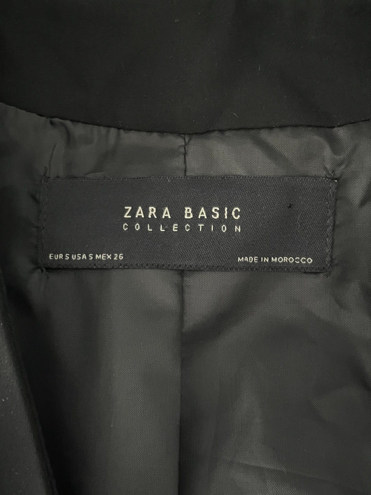 Zara Basic Women's Lined Black Full Zip Jacket Bl… - image 3