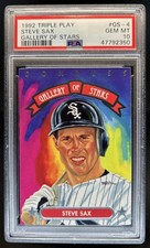 1992 Donruss Triple Play Steve Sax Gallery of Stars #GS-4 White Sox PSA 10