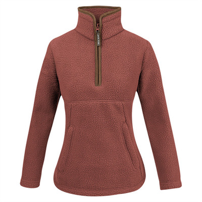Jack Pyke Damen Half Zip Sherpa Fleece Pullover - Burnt Copper NEU