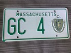 1980's MA license plate "GC 4"- Governor's Council — photo 1