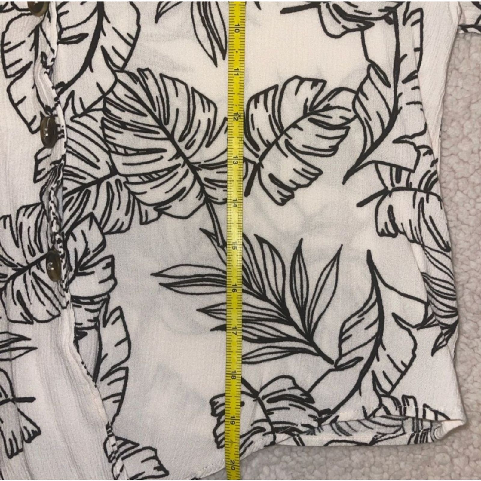 Chic Boho Bundle – Leaf Print Tie Front Blouse + … - image 7