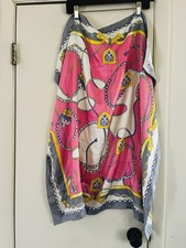 VTG Silk Hand rolled 70s Equestrian Chain Link Spring Edit Scarf