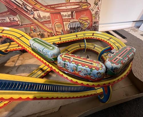 Technofix Toboggan 290 Achterbahn Blechspielzeug vintage 50er  Western Germany - Bild 11 von 12
