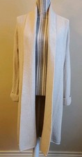 GAP Open Front Knit Cardigan Thick Sweater Bone Color Womens Size S NWT