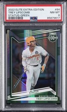 2022 PANINI ELITE EXTRA ED STATUS-GREEN #84 TREY LIPSCOMB 306/499 PSA 8