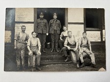 WW1 Photo Postcard, Royal Artillery Soldiers, One Wearing A Trophy Belt.
