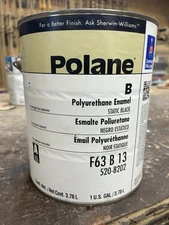 Sherwin Williams Polane B Polyurethane Enamel Paint / Static Black / Part A 