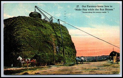 Postcard Our Farmers Know How To''make Hay While The Sun Shines   U74