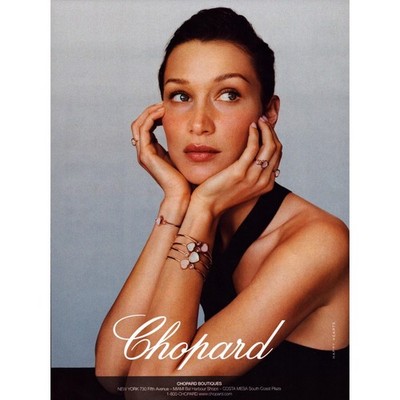 Chopard Boutiques 2025 Print Ad Happy Hearts Jewelry Bracelet Ring Model