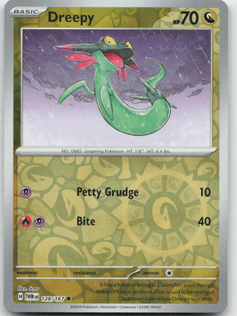 Pokemon : Dreepy Twilight Masquerade 128/167 : C Reverse Holo