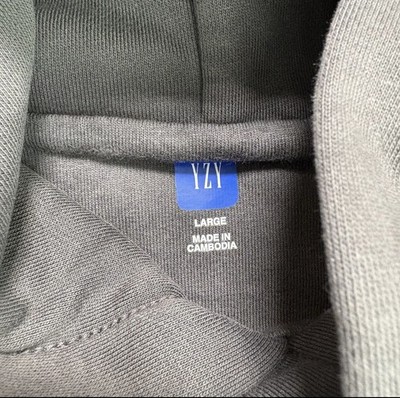 Yeezy Gap Balenciaga Logo Shrunken Hoodie Black in bag for sale