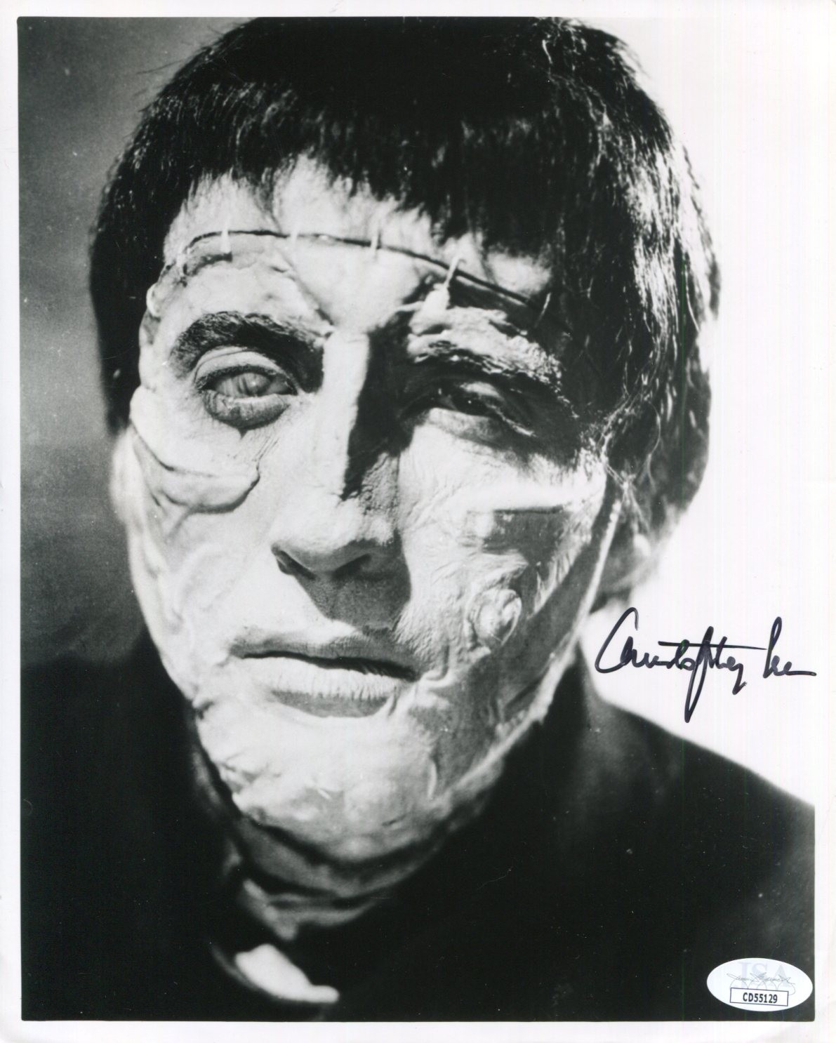 Christopher Lee The Curse of Frankenstein Rare Signed Autograph Photo JSA