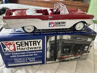  Sentry Hardware Diecast Convertible Collectors  Bank 1957 Chevy Bellaire In Box
