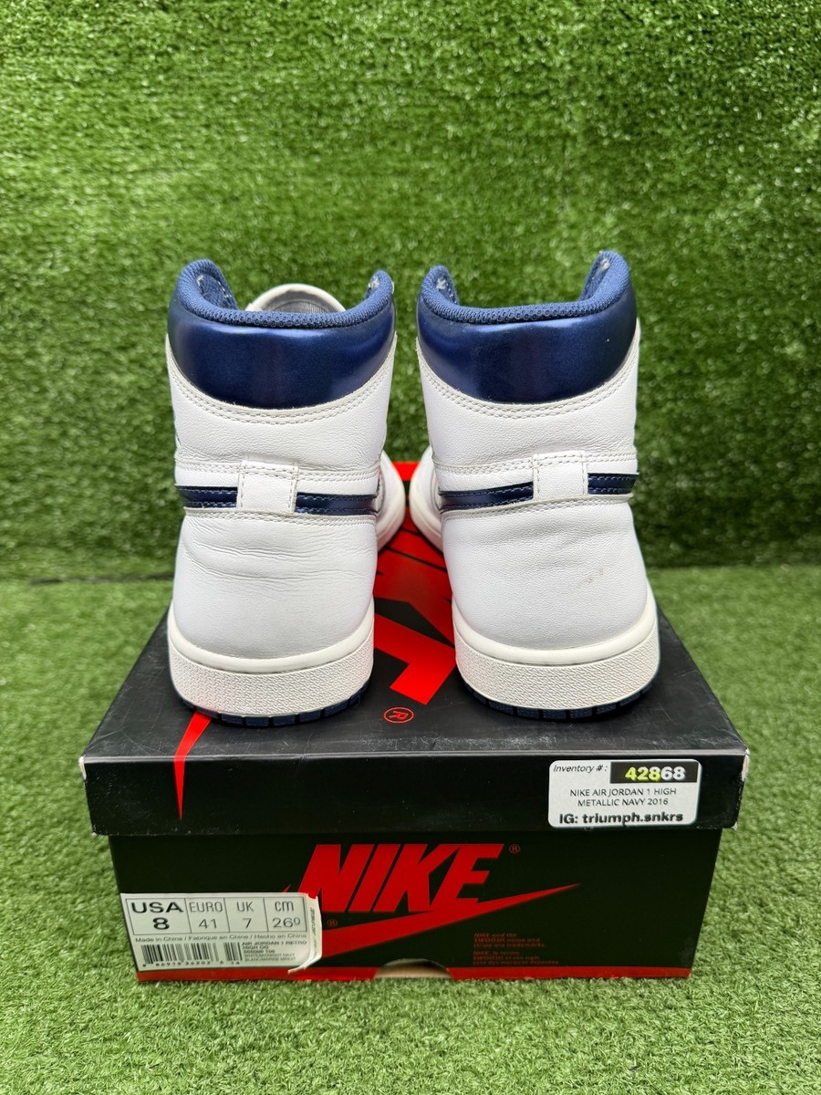 Size 8 - Air Jordan 1 Retro OG High Metallic Navy 886915362026| eBay