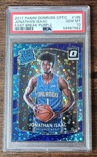 2017-18 Panini Donruss Optic Basketball Jonathan Isaac Fast Break Purple PSA 10