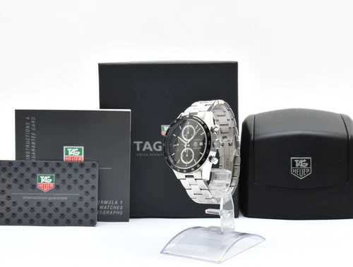 [ MINT w/Box,Paper ] TAG Heuer Carrera CV2010 Black Silver Men's 41mm Auto Watch