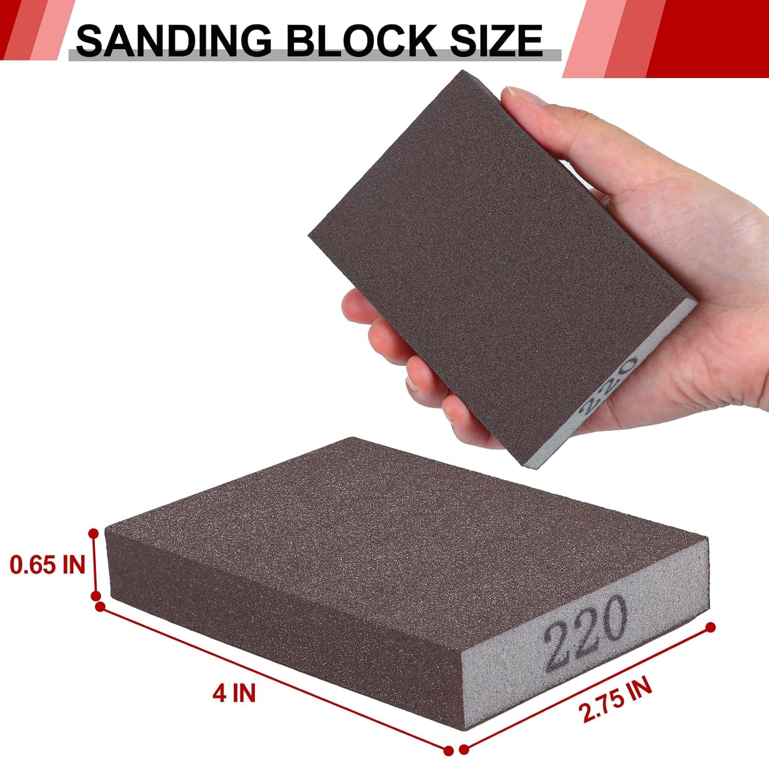 8 Pack Sanding Sponge, Washable and Reusable Sanding Blocks for Drywall Wood Met