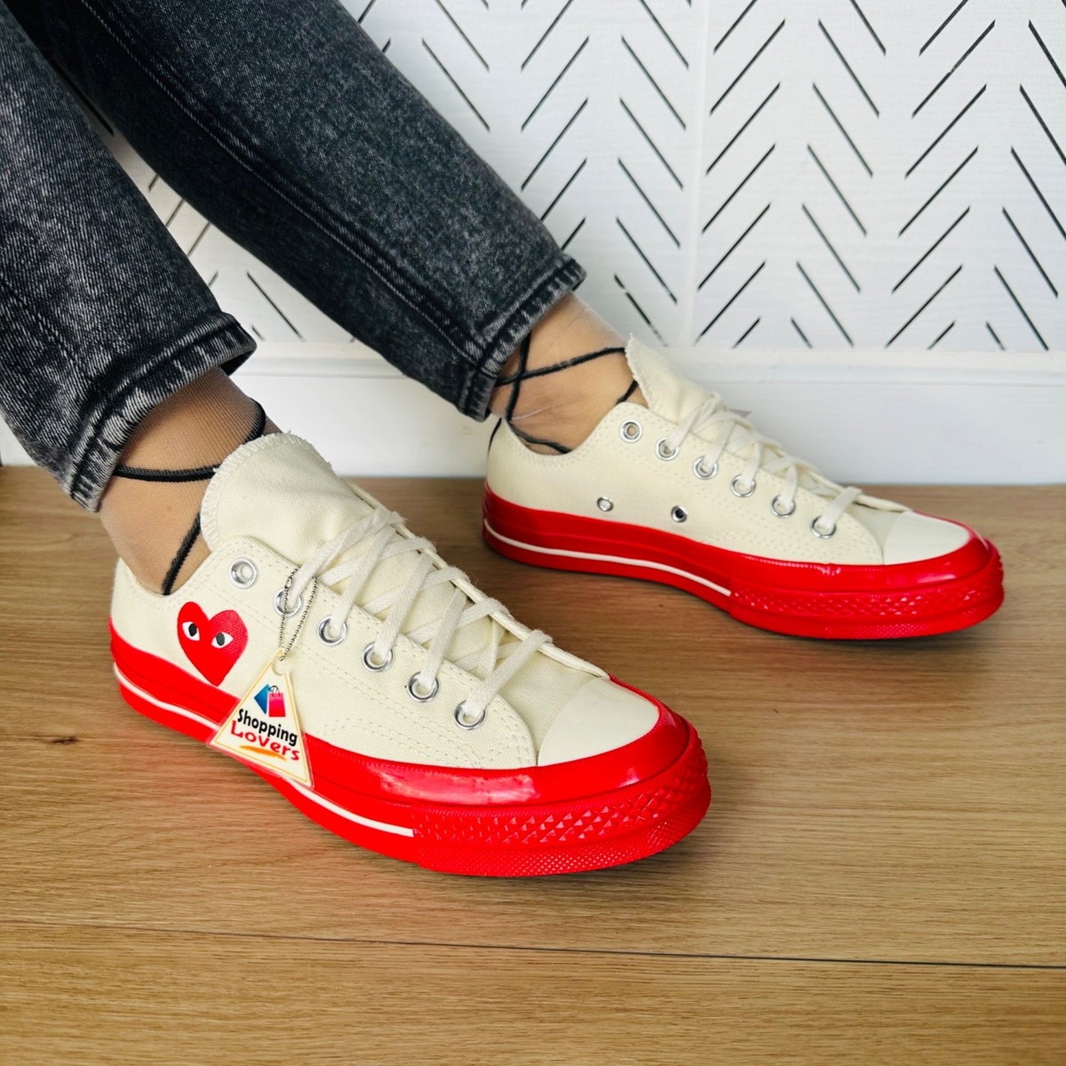 ❤️CONVERSE Hearts Valentines Day Chuck Comme des Garcons  display picture 1