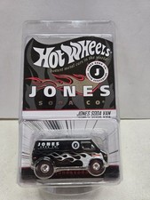 Hot Wheels Collectors Jones Soda Van 1:64 Diecast Black/Gray Flames Limited