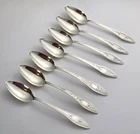(7) Towle MARY CHILTON ENGRAVED #1 Sterling Silver 5 O'Clock Spoons -NO MONO