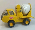 Vintage 1970s Tonka Yellow Pressed Steel Cement Mixer Truck Construction Toy VG+