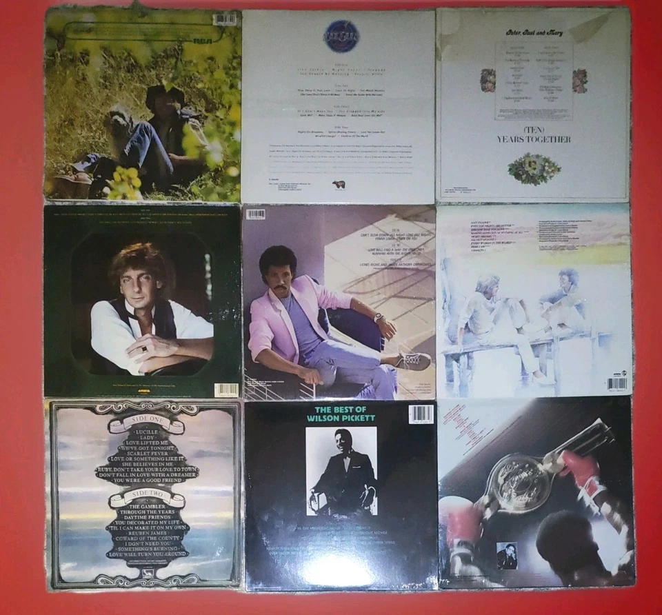  LOT OF (9)-1970s-1980s SEALED-VINYL LP ALBUMS-K.ROGERS+BEE GEES+DENVER+RICHIE++ Foto 2 de 4