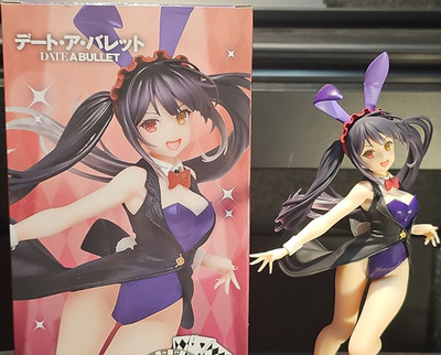 Date A Bullet Anime Figur mit Box, Bunny Outfit lila/schwarz