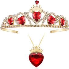 Descendants 4 Rise of Red Crown Queen of Hearts Crown Red Crown with Black He...