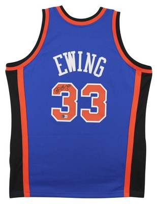 Knicks Patrick Ewing Signed Blue M&N 1998-99 HWC Authentic Jersey