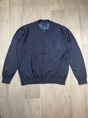 Paul R. Smith Strickjacke Dunkelblau Gr. XL   Baumwolle Zip Cardigan