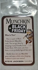 Munchkin Black Friday Promo Card Pack Sealed. Steve Jackson Games