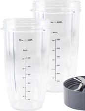 2 Pack 32 oz Colossal Cup Compatible with NutriBullet 600W 900W NB-101B NB-101,
