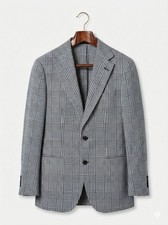 NWOT SUITSUPPLY light Blue Checkered Roma Blazer 38s