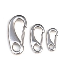 A2 Stainless Steel Carabiner Clip Snap Hook Spring Loaded Rope Shackle M30-M100