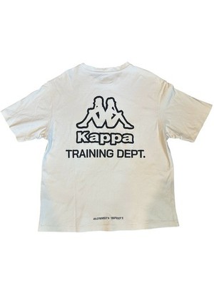 Kappa x Primark Men Training Dept Logo White Short Sleeve Cotton T-Shirt Size XL