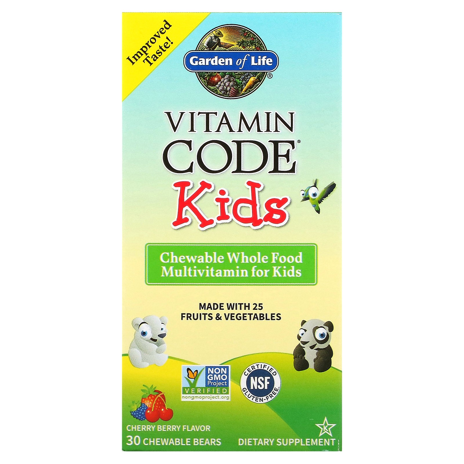 Vitamin Code Kids Chewable Whole Food Multivitamin Cherry Berry 30 Chewable 3490₽