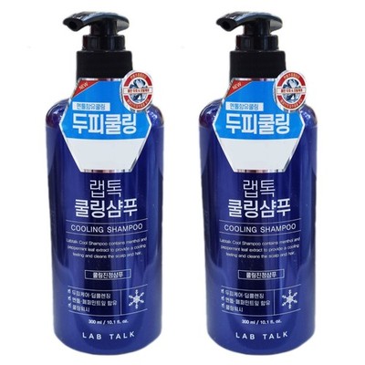 2EA /LAB TALK Cooling Shampoo 300mlX2EA/Deep Clean/Menthol/Oily scalp /Hair
