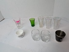 LOT of 9 Shot Glasses Travel, Birthday, Party...