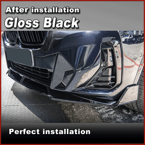 Glanz Schwarz Frontlippe Spoilerschwert Frontspoiler Für BMW G01 X3 G04 X4 LCI - Bild 4 von 11
