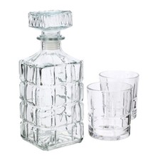 Hervit art. 30452 set Houston bottiglia brandy + 2 bicchieri idea regalo