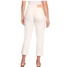 FRYE CUFFED CROP CLASSIC STRETCH JEANS 5 POCKET HIGH RISE RELAXED FIT NWT