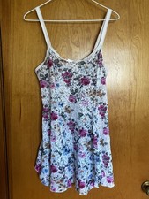 Vintage Petra Fashions sheer Lace floral slip dress night gown lingerie SZ large