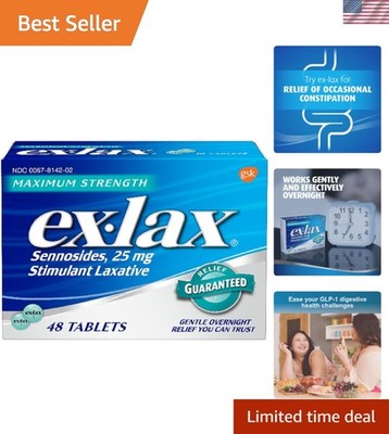 Maximum Strength Stimulant Laxative Constipation Relief Pills for Occasional ...