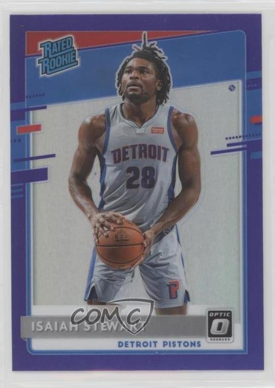 2020-21 Panini Donruss Optic Rated Rookie Purple Prizm Isaiah Stewart #166 09ff