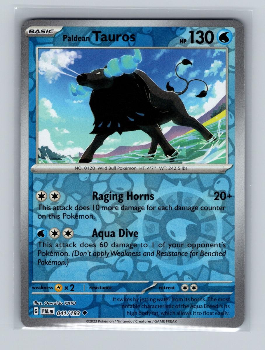 Paldean Tauros 041/193 Paldea Evolved Reverse Holofoil NM